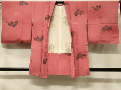 平和屋着物＃羽織　地紋起こし　幾何学文様　暈し染め　正絹　逸品　未使用　CABF8834in