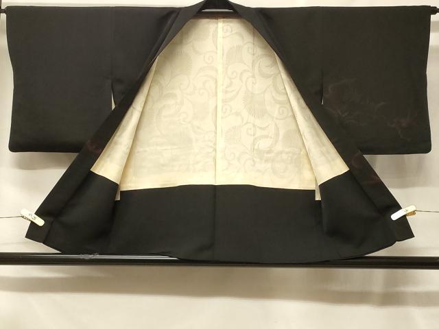 平和屋着物＃羽織　寿光織　風景文　黒地　正絹　逸品　CABF8837in
