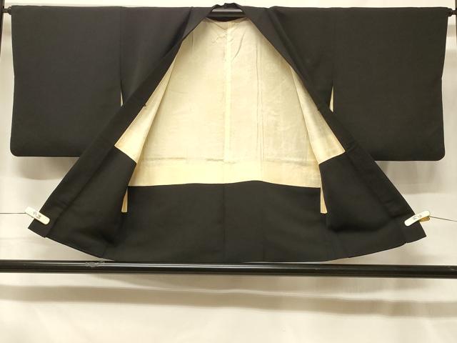 平和屋着物＃羽織　寿光織　遠山風景文　黒地　金銀糸　正絹　逸品　CABF8840in