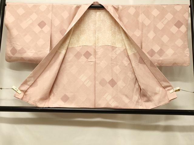 平和屋着物＃羽織　絞り　地紋起こし　菱吉祥文　正絹　逸品　CABF8841in