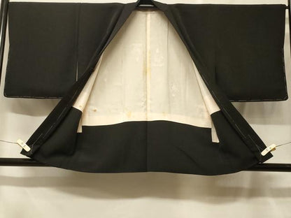 平和屋着物＃羽織　カラー　暈し染め　黒地　正絹　逸品　CABF8846in