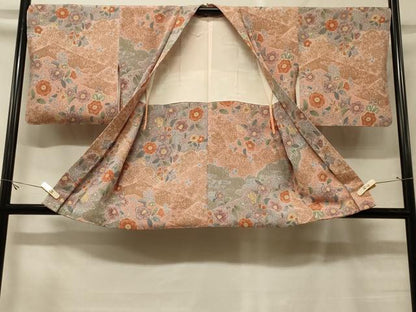 平和屋着物＃羽織　辻が花　金彩　鬼しぼ縮緬　正絹　逸品　未使用　CABF8860in