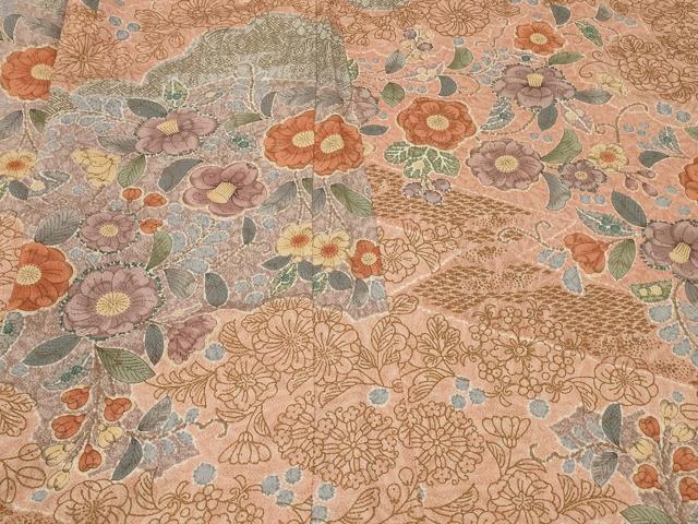 平和屋着物＃羽織　辻が花　金彩　鬼しぼ縮緬　正絹　逸品　未使用　CABF8860in