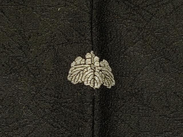 平和屋着物＃羽織　総刺繍　竜田川　黒地　洗える着物　CABF8862in