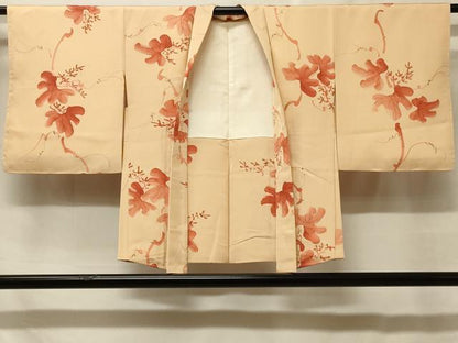 平和屋着物＃羽織　手描き　枝葉文　正絹　逸品　未使用　CABF8866in