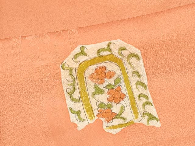 平和屋着物＃羽織　地紋起こし　絵皿花文　正絹　逸品　CABF8867in