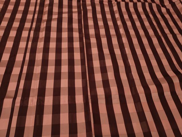 平和屋着物＃道行コート　雨コート　格子柄　正絹　逸品　CABF8868in
