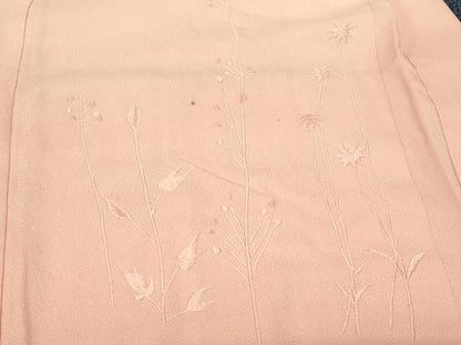 平和屋着物＃羽織　刺繍　枝葉地紋　暈し染め　銀糸　正絹　逸品　CABF8873in