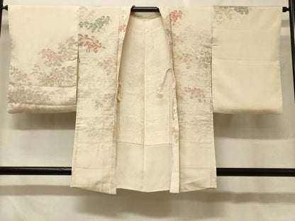 平和屋着物＃羽織　寿光織　枝葉文　金糸　正絹　逸品　CABF8876in