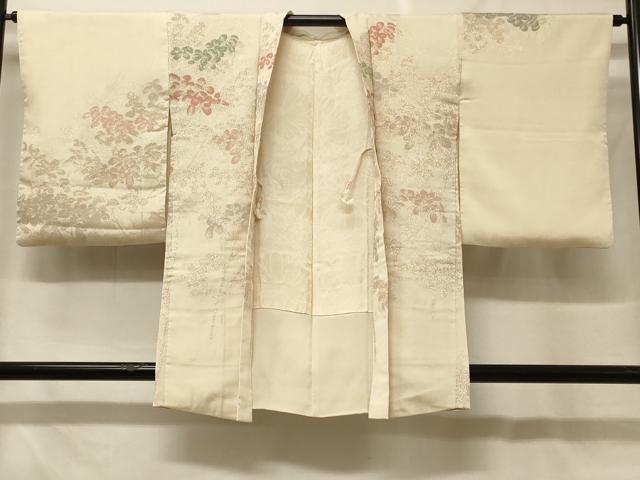 平和屋着物＃羽織　寿光織　枝葉文　金糸　正絹　逸品　CABF8876in