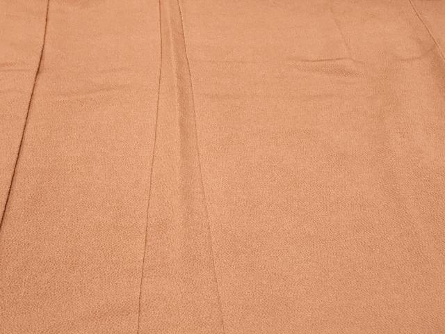 平和屋着物＃羽織　色無地　曙色　鬼しぼ縮緬　正絹　逸品　CABF8882in