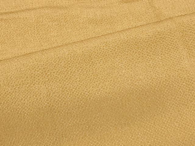 平和屋着物＃羽織　色無地　萱草色　鬼しぼ縮緬　正絹　逸品　CABF8883in