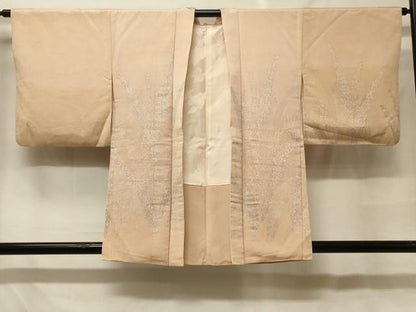 平和屋着物＃羽織　寿光織　草木文　銀糸　正絹　逸品　CABF8885in