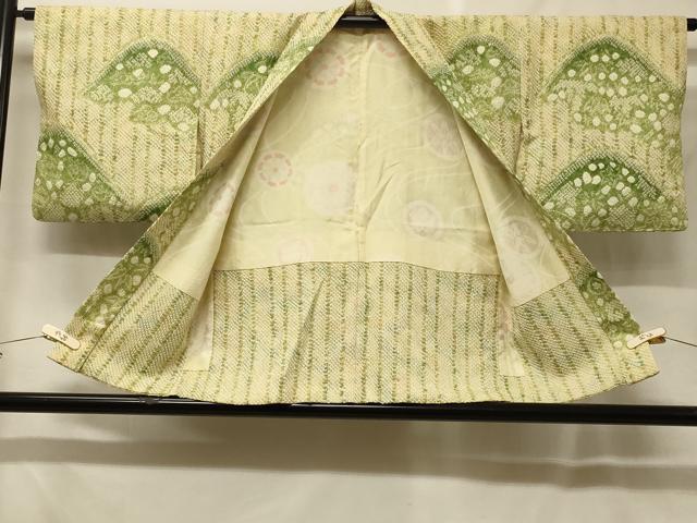 平和屋着物＃羽織　総絞り　遠山草花文　正絹　逸品　CABF8886in