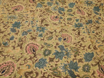 平和屋着物＃道行コート　紬地　更紗花文　正絹　逸品　CABF8893in