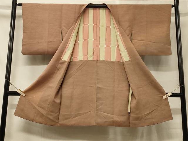 平和屋着物＃道行コート　霞地紋　ロング丈　正絹　逸品　CABF8896in