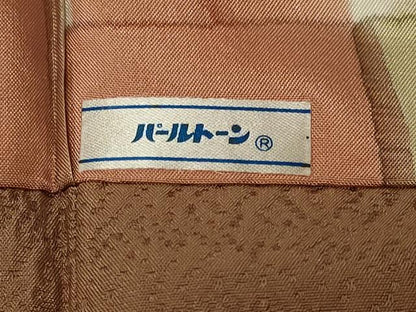 平和屋着物＃道行コート　霞地紋　ロング丈　正絹　逸品　CABF8896in