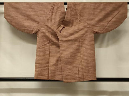 平和屋着物＃和装コート　横段霞文　交織　CABF8898in