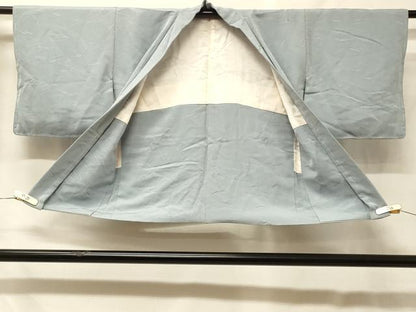 平和屋着物＃羽織　色無地　文意匠　秘色色　正絹　逸品　未使用　CABF8905in