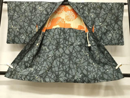 平和屋着物＃羽織　抽象文　正絹　逸品　CABF8908in
