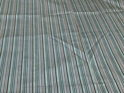 平和屋着物＃道行コート　雨コート　単衣　縞　ロング丈　正絹　逸品　CABF8911in