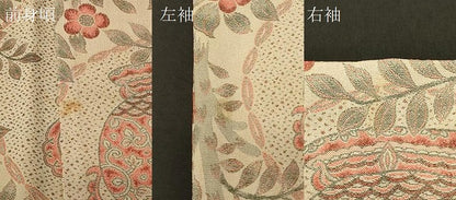 平和屋着物＃羽織　寿光織　陶器草花丸文　正絹　逸品　CABF8913in