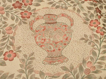 平和屋着物＃羽織　寿光織　陶器草花丸文　正絹　逸品　CABF8913in