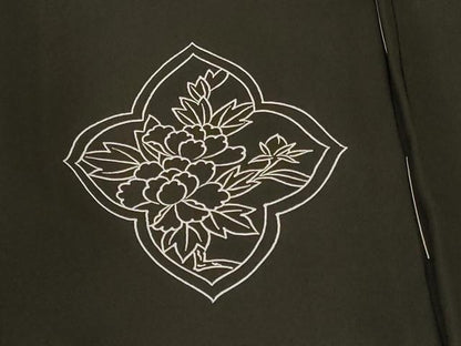 平和屋着物＃羽織　刺繍　花鳥文　黒地　正絹　逸品　未使用　CABF8918in