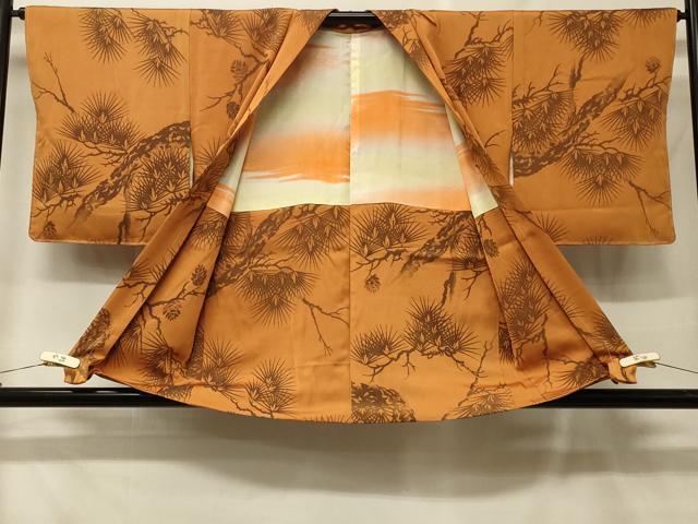 平和屋着物＃羽織　枝松葉文　正絹　逸品　未使用　CABF8926in