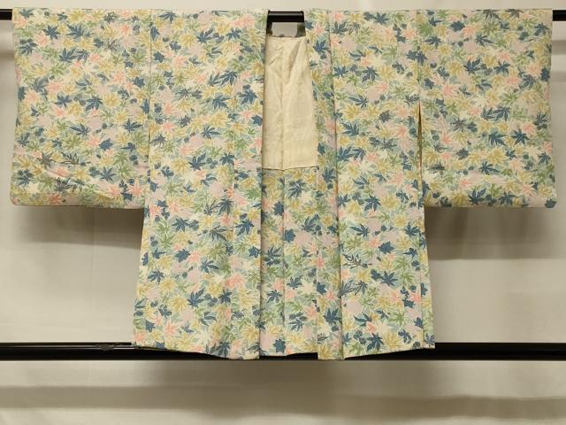 平和屋着物＃羽織　草花文　金彩　正絹　逸品　CABF8927in