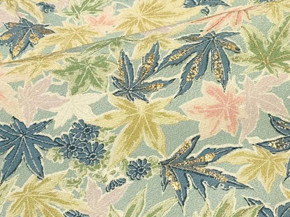 平和屋着物＃羽織　草花文　金彩　正絹　逸品　CABF8927in