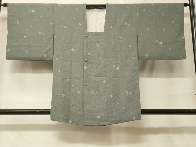 平和屋着物＃道行コート　破れ色紙文　たたき染め　正絹　逸品　CABF8938in