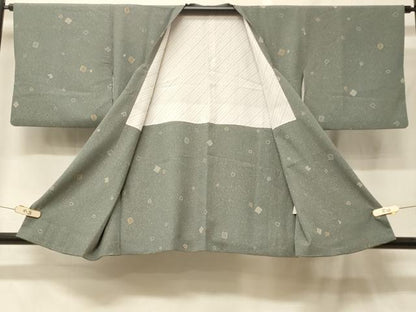 平和屋着物＃道行コート　破れ色紙文　たたき染め　正絹　逸品　CABF8938in