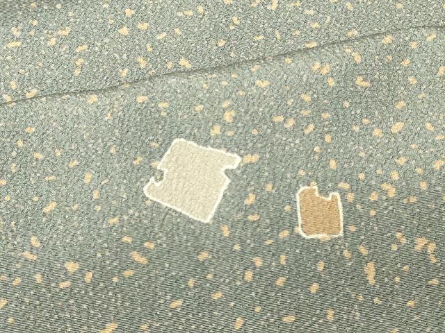 平和屋着物＃道行コート　破れ色紙文　たたき染め　正絹　逸品　CABF8938in