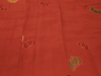 平和屋着物＃道行コート　地紋起こし　椿　金彩　正絹　逸品　CABF8944in