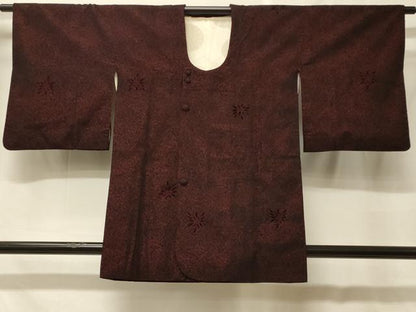 平和屋着物＃道行コート　輪奈ビロード　舞花文　正絹　逸品　CABF8945in