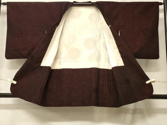 平和屋着物＃道行コート　輪奈ビロード　舞花文　正絹　逸品　CABF8945in