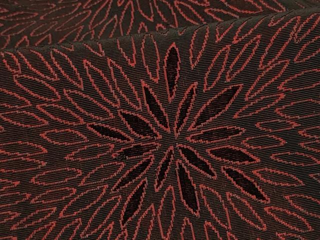 平和屋着物＃道行コート　輪奈ビロード　舞花文　正絹　逸品　CABF8945in