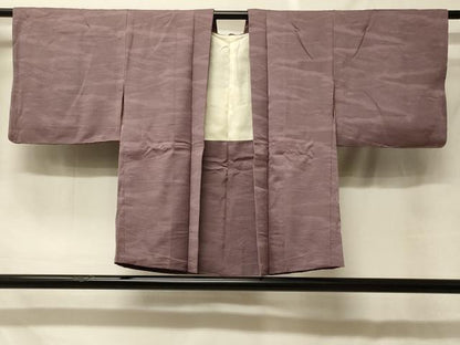 平和屋着物＃羽織　色無地　吉祥立波地紋　紅藤色　正絹　逸品　CABF8948in