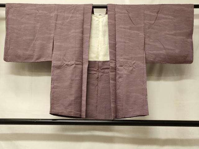 平和屋着物＃羽織　色無地　吉祥立波地紋　紅藤色　正絹　逸品　CABF8948in