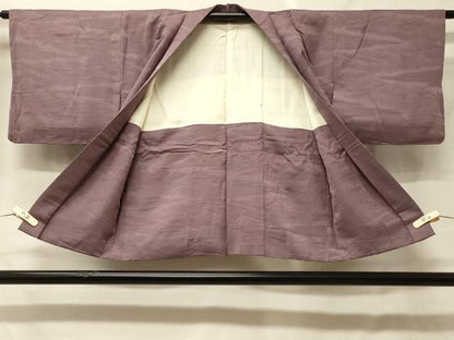 平和屋着物＃羽織　色無地　吉祥立波地紋　紅藤色　正絹　逸品　CABF8948in