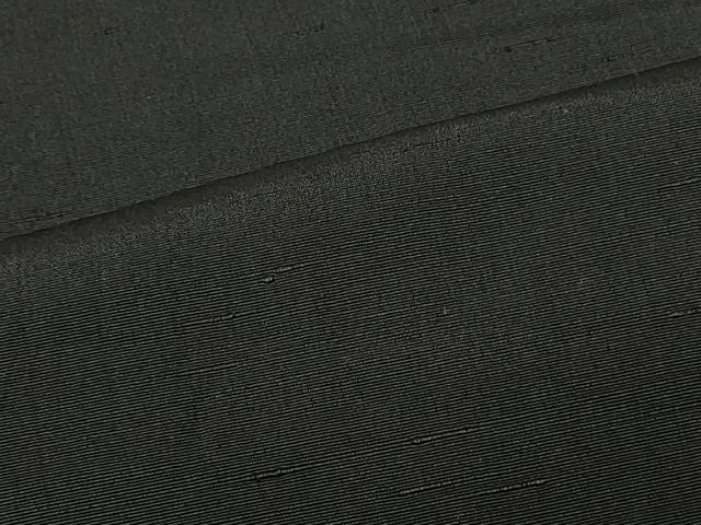 平和屋着物＃男性　長羽織　紬地　単衣　黒地　正絹　逸品　CABF8950in