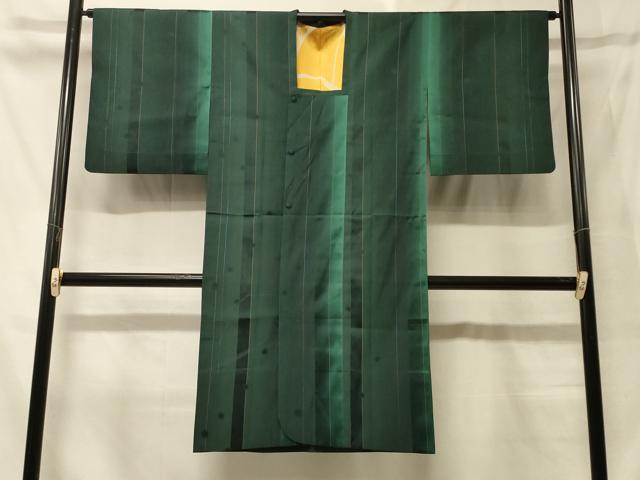 平和屋着物＃道行コート　雨コート　単衣　間道　暈し染め　ロング丈　正絹　逸品　CABF8960in