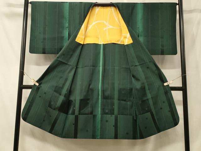 平和屋着物＃道行コート　雨コート　単衣　間道　暈し染め　ロング丈　正絹　逸品　CABF8960in