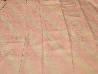 平和屋着物＃中国三大刺繍　スワトウ刺繍　道中着　斜線楓丸文　暈し染め　ロング丈　正絹　逸品　CABF8967in