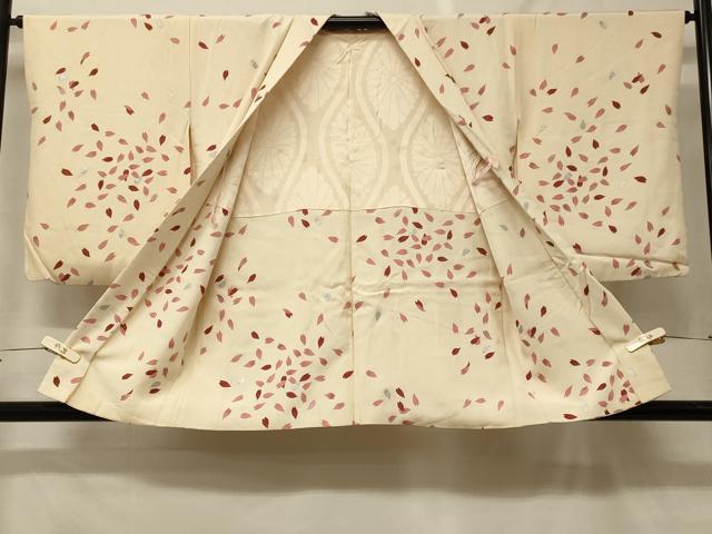 平和屋着物＃羽織　舞桜文　銀彩　正絹　逸品　CABF8971in