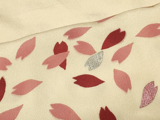 平和屋着物＃羽織　舞桜文　銀彩　正絹　逸品　CABF8971in