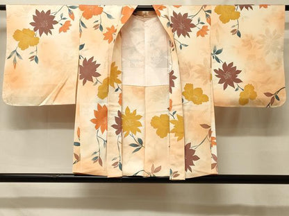 平和屋着物＃羽織　地紋起こし　枝花文　暈し染め　正絹　逸品　未使用　CABF8972in