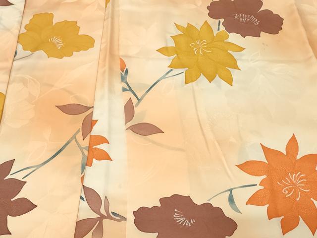 平和屋着物＃羽織　地紋起こし　枝花文　暈し染め　正絹　逸品　未使用　CABF8972in