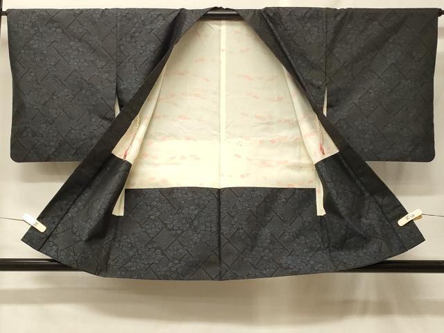 平和屋着物＃本場大島紬　羽織　花菱文　正絹　逸品　CABF8973in